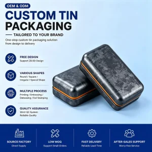 Rectangular Metal Food Tin Box Gift Container 167x90x65mm Ready Stock Factory Supply