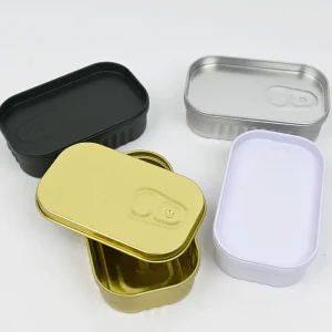 Rectangular Metal Tin Box Multi-Use Paper Clip Organizer Airtight Storage Can for Luncheon Meat and Sardines