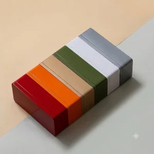 Rectangular Metal Tin Container for Packaging and Storage, Assorted Colors
