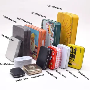 Rectangular Small Custom Printed Metal Tin Box for Packaging