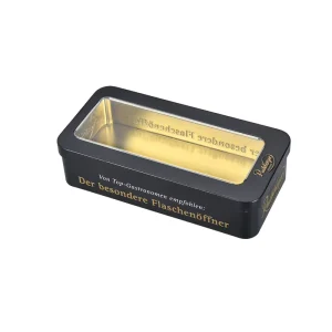 Rectangular Tin Box for Rectangular Metal Tin Box Packaging with Window on the Top