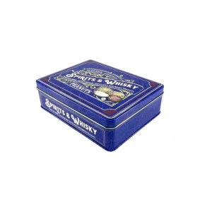 Rectangular Tinplate Biscuit Box 186x141x57mm