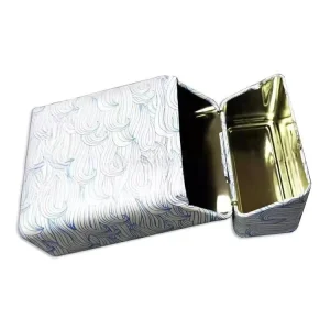 Rectangular Tinplate Cigarette Tin Case Hinge 20 PCS Packaging Recycled Materials Customized 4 Color Offset Printing Gift Craft