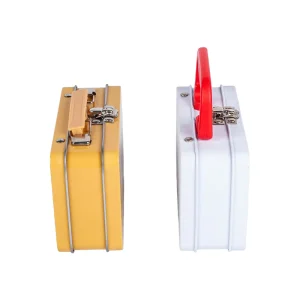 Rectangular Wedding Gift Metal Box Packaging Craft Badge Tin Case Game Card Box