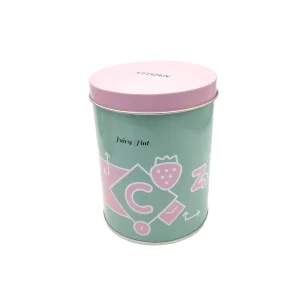 Recyclable 90x130mm Round Tinplate Can Box with UV Coating for Coffee Tea Candies Chocolate Cookies Christmas Gifts