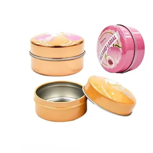 Recyclable Eco-Friendly Tinplate Cosmetic Jars with Lids Iron Material Metal Tin Boxes for Beauty Packaging Custom Logo