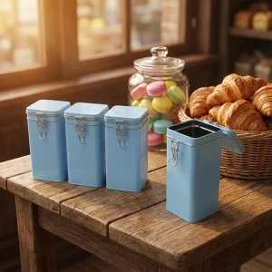 Recyclable Food Grade Tinplate Metal Tin Box for Tea Cookies Candy and Gift Packaging