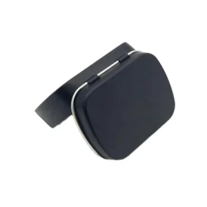 Recyclable Food Grade White Black Silver Rectangle Candy and Sugar Packaging Tinplate Metal Box Hinged Small