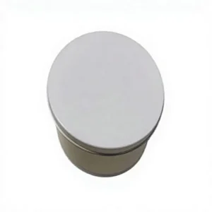 Recyclable Food-Safe Custom Round Gold Metal Cake and Cookie Tin Box with Lid and Matte Lamination