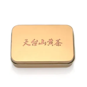 Recyclable Rectangular Metal Tin Candy Box for Tea, Biscuits, and Snacks Packaging