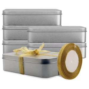 Recyclable Rectangular Tinplate Metal Packaging Box for Mooncake Cookie Candy and Biscuit Storage