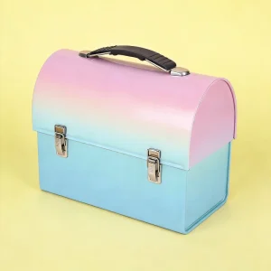 Recyclable Small Tinplate Storage Container with Seamless Edge and Double Clasps for Corporate Gifts