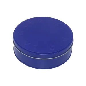 Recyclable Tinplate Round Metal Box for Biscuit and Cookie Packaging, Christmas Candy Gift Container