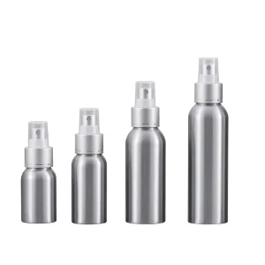 Recycled Luxury Empty 50ml 100ml 250ml 500ml Aluminum Metal Bottles with Screw Caps for Cosmetic Shampoo
