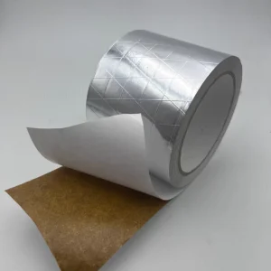 Reinforced FSK Aluminum Foil Heat Resistant HVAC Tape Self Adhesive Cutting Service