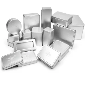 Reusable Food-Safe Metal Tin Box, Tinplate Container for Tea, Coffee, Biscuits and Cookies
