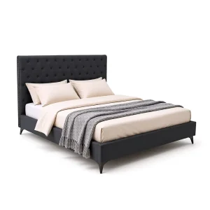 Rondure BF-1003 Modern Tufted Upholstered Bed Platform Bed Frame King Size