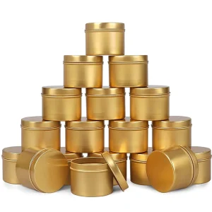 Rose Gold Round Metal Candle Tin for Candle Making