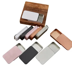 Rose Gold Tinplate Sliding Box for Lip Balm, Solid Perfume, or Jewelry