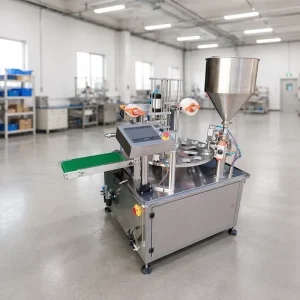 Rotary Automatic Liquid, Paste, Cream and Oil Filling and Sealing Machine