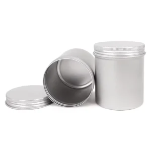 Round 300ML Empty Aluminum Cans & Tin Jars Multi purpose Metal Tins for Cosmetic Candle and Spice Packaging Storage
