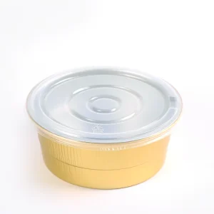 Round 6-Inch 620ml Disposable Aluminum Foil Container with PP Lid, Oven-Safe and Food Grade