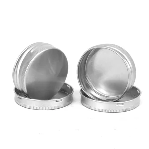 Round Aluminum Lip Balm Containers Cosmetic Tin Cans