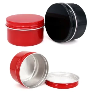 Round Aluminum Tin Cans Durable Metal Containers Designed As Portable Packaging for Cosmetic