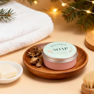 Round Cookie Tin Can Food Grade Metal Box with Lid for Cookies Pastries Candy and Seasonal Gift Sets
