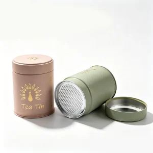 Round Custom Tinplate Can with Screw Lid, 30g, 50g, 80g, or 100g, for Pet Food, Tea, Coffee, Matcha, Powder, and Spices