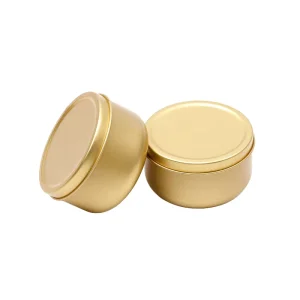 Round Customized Tinplate Car Aromatherapy Storage Can, 54x31mm, Portable Emergency Candle Container