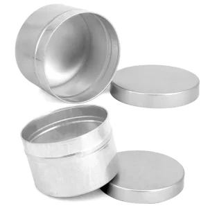 Round Decorative Aluminum Tin Jars for Gift Packing and Shoe Polish Storage