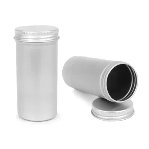 Round Decorative Aluminum Tins with Screw Lids Empty Durable Metal Jar Cans Perfect for Gift Packaging and Multipurpose Storage