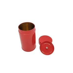 Round Double Lid Airtight Packaging Metal Cans Food Grade Custom Printing Round Metal Tin Can With Tea and Coffee