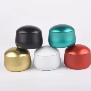 Round Empty 8oz Metal Jars Candles Tea Candy Tin Cans with Lids for Packaging Storage Container