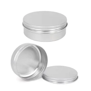 Round Empty Aluminum Jar or Tin Can for Tobacco and Hair Wax Packaging