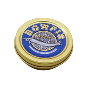 Round Food Grade Metal Caviar Tin Box with Vacuum Storage