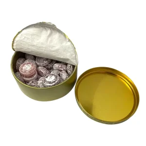 Round Golden Metal Iron Box Factory Candy Small Iron Can Recyclable Environmental Protection Tin Box