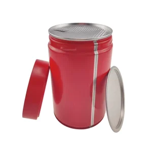 Round Metal Tea Tin Cans welded Tin Box Easy to Tear Cover