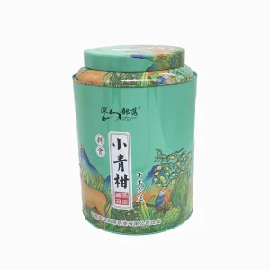 Round Metal Tin Can with Double Lid Airtight Tea Canister High Quality Storage Box