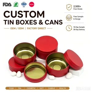 Round Metal Tinplate Candle Jar Disposable Empty Tin Can Container for Crafts Use