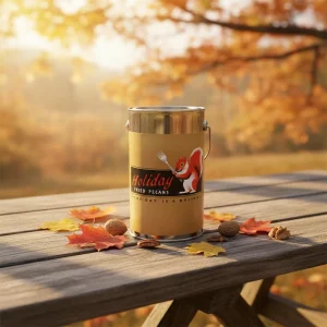 Round Portable Handle Metal Tin Can with Custom Printing PVC Window for Snacks and Cookies