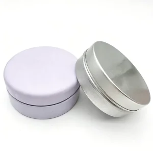 Round Portable Metal Tin Box Seamless Cosmetic Tin Cans Round Cookie Cake Candy Tin Can Box for Storage