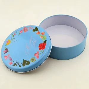 Round Screw Top Metal Tin Can for Tea, Leak-Proof Airtight Food-Grade Container
