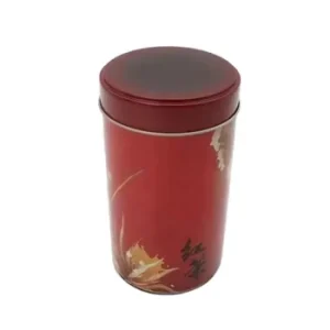 Round Tin Can with Easy-Pull Lid and Glossy Finish for Green and Red Tea Beverages