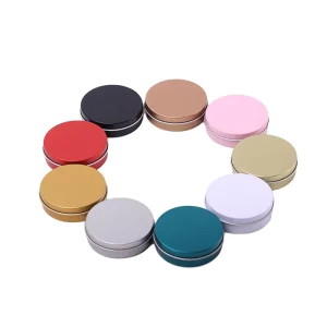 Round Tinplate Can with Screw Cap Custom Printed Metal Box