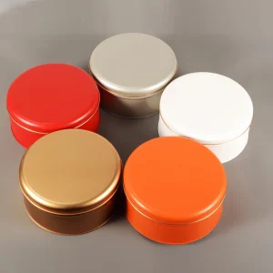 Round Tinplate Food-Grade Packaging Container for Cake, Biscuit, Candy, Chocolate, and Snack Storage