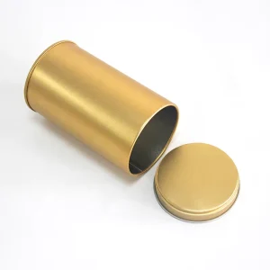 Round Tinplate Tin Box for Tea, Candy, and Coffee Storage 65x110mm, Black or Custom Color