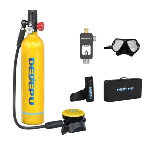 S5000B A 1L Free Breathing Diving Equipment Dive Gas Cylinder Aluminum Cylinders Diving Oxygen Air Supply