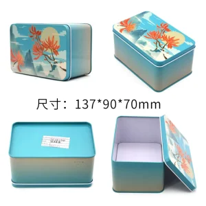 SZM Factory Custom Design square Metal Tin Box Child Resistant Small Tin Metal Boxes CR Comdon Candy Tin Box